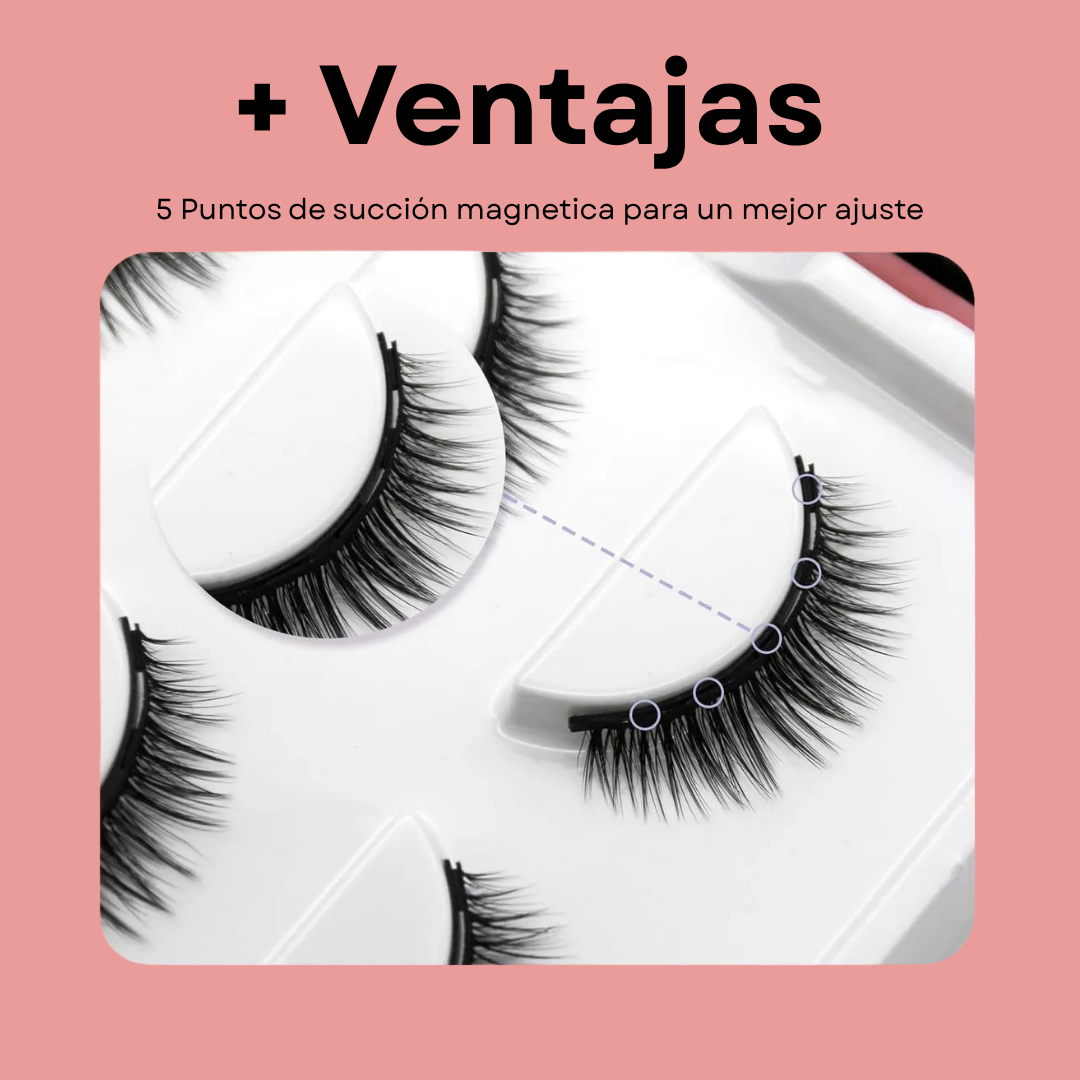 Pestañas Magnéticas+Rizador de regalo