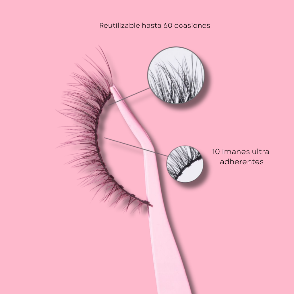 Pestañas Magenticas x3 5 imanes