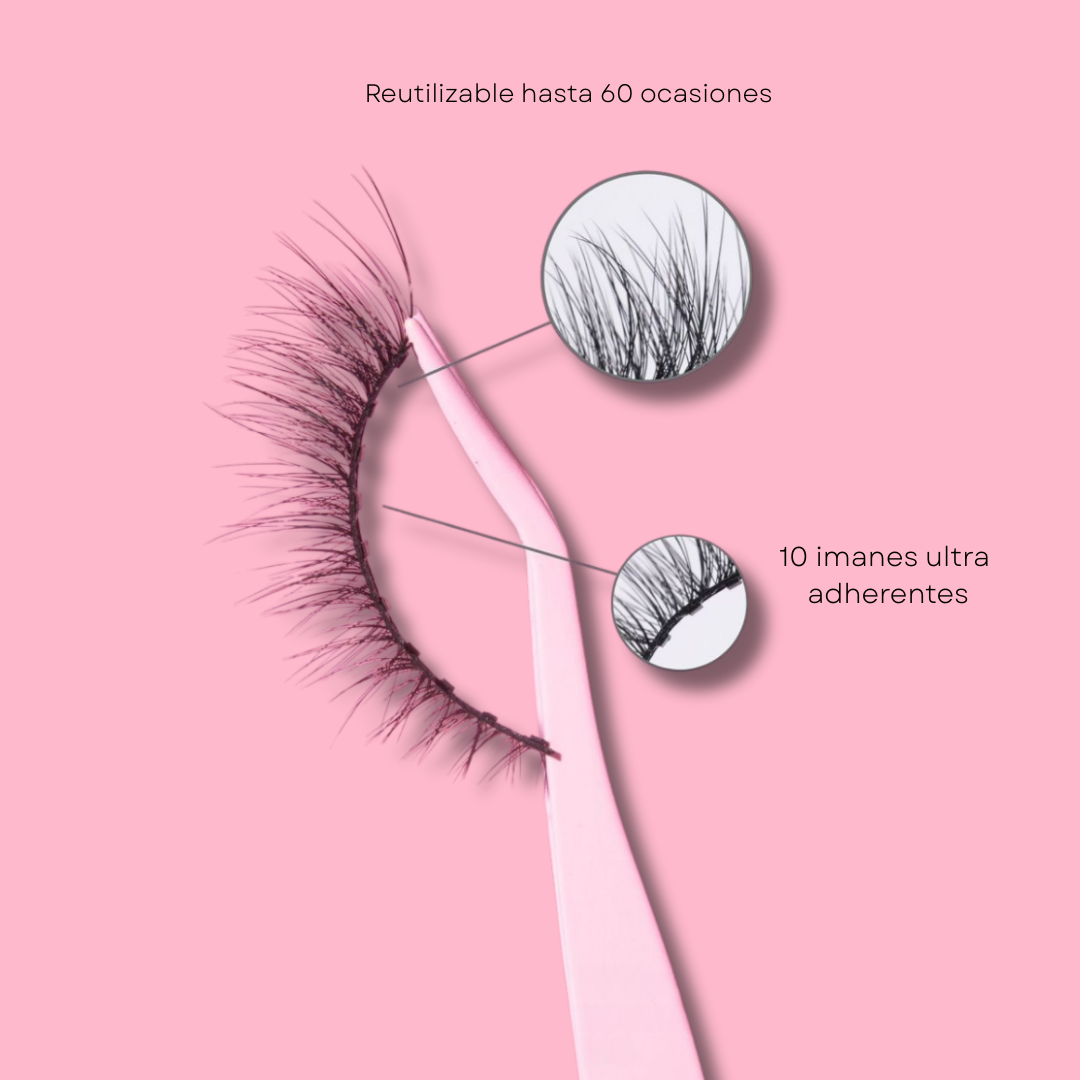 Pestañas Magenticas x3 5 imanes