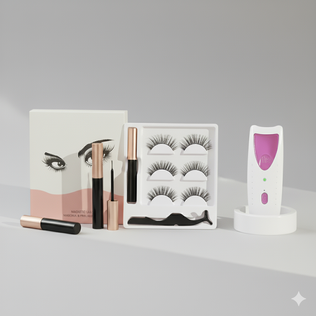 Pestañas Magnéticas+Rizador de regalo