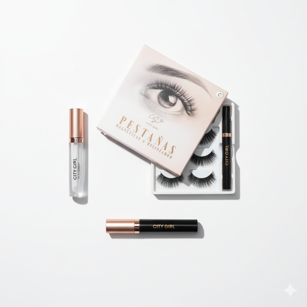 Pestañas Magnéticas+Rizador de regalo