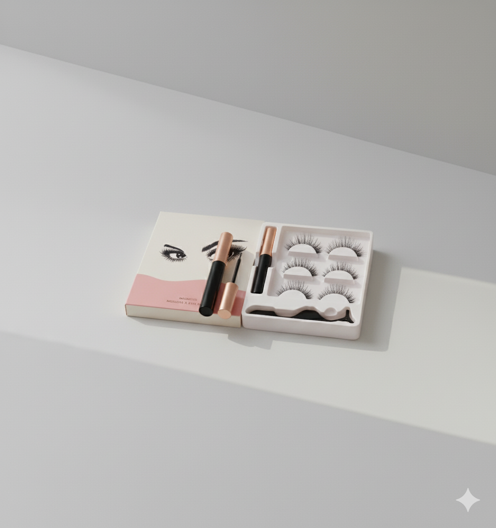 Pestañas Magnéticas+Rizador de regalo